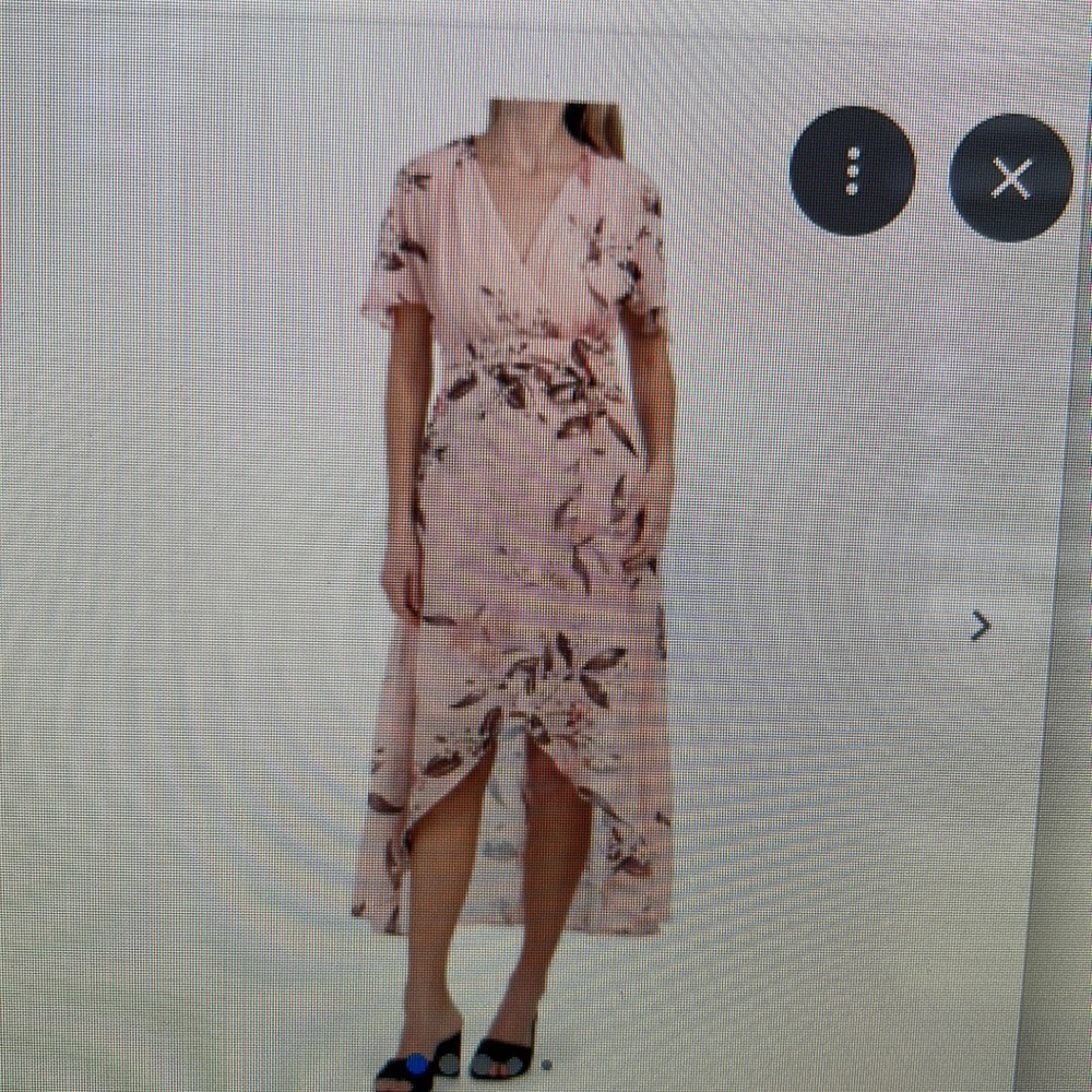 Women’s Eliza J Blush Pink Surplice Floral high-low Maxi dress, size 12